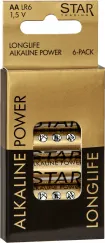 Baterijas 6gab. AA 1,5V power alkaline 064-73