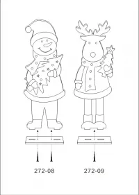 LED Ziemassvētku gaismas dekors lāzergriezts sniegavīrs 2xAA 0,48W 30x80cm Billy 272-08