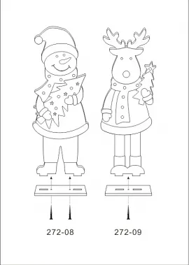 LED Ziemassvētku gaismas dekors lāzergriezts briedis 2xAA 0,48W 30x80cm Billy 272-09