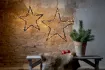 LED Āra gaismas dekors zvaigzne melns 60x73cm Spiky 475-12