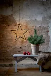 LED Āra gaismas dekors zvaigzne melns 60x73cm Spiky 475-12