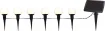 LED āra gaismekļi/virtene uz saules baterijām 6 LED 0,38W 500x9cm Globus 477-57