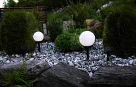 LED āra gaismeklis uz saules baterijām melns 0,06W 15x32cm Globus 477-76
