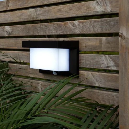 LED āra gaismeklis uz saules baterijām melns 0,02W 12x20cm Valla 481-14