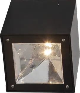 LED Āra gaismeklis uz saules baterijām melns 0,03W 10x10cm Wally cube 481-77
