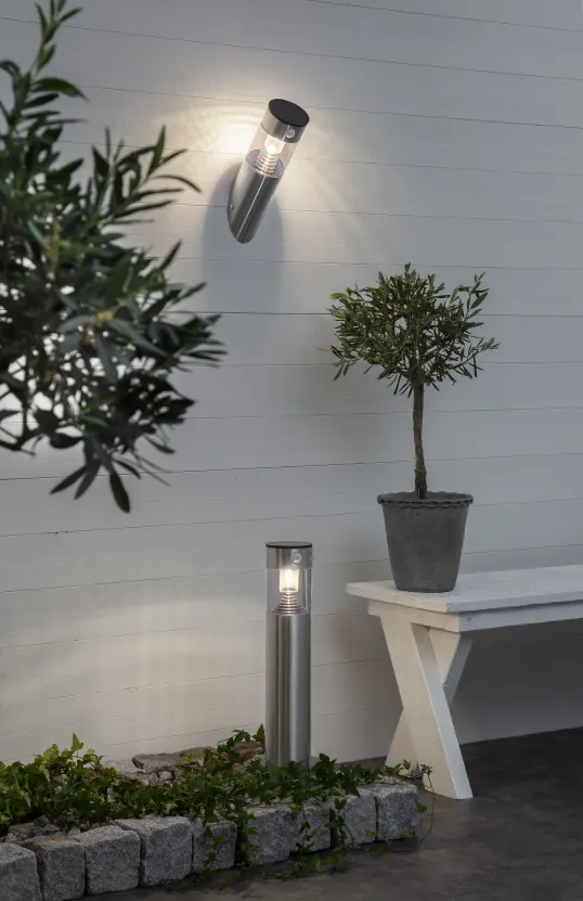 LED Āra gaismeklis uz saules baterijām pelēks 0,06W 9x29cm Marbella 481-88