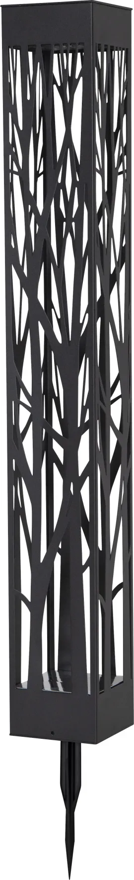 LED Āra gaismeklis uz saules baterijām melns 0,03W 9x66cm Siranna 481-93