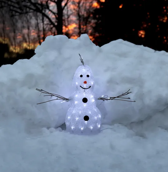 LED Āra gaismas dekors sniegavīrs balts 3,6W 21x38cm Crystalo 583-90