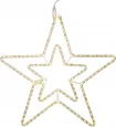 LED Āra gaismas dekors zvaigzne karināms 2,1W 71x69cm Ropeart 807-67
