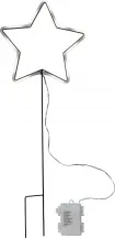 LED Āra gaismas dekors zvaigzne uz baterijām 0,5W 22x58cm Neonstar 857-06